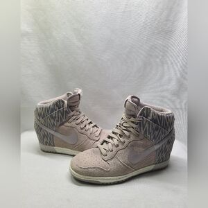 Nike Dunk Sky Hi Hidden Wedge Gray Suede Bolt Women’s Size 9- Rare